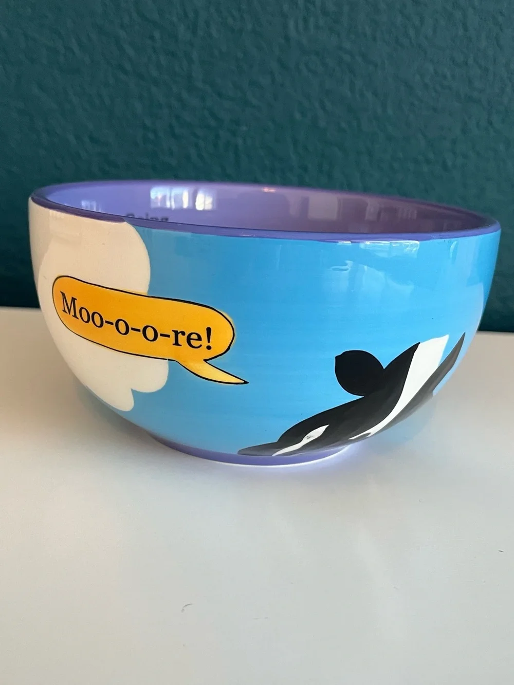 Ben & Jerry’s Ceramic Ice Cream Bowl Cow Print Moo-oo-re! 2012